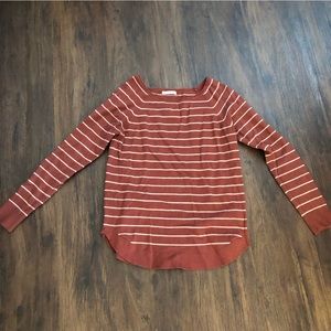 Brown striped sweater